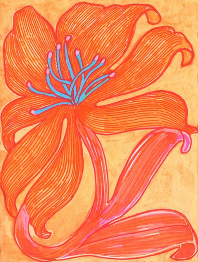 Livfull orange lilja av Katie O'Shea