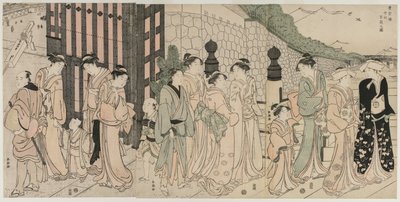 Tusen höstar, tiotusen år på Tokiwa-bron, tidigt 1790-tal. av Katsukawa Shuncho