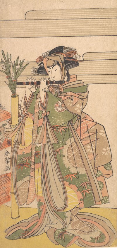 Den tredje Segawa Kikunojo som kvinna, ca. 1780. av Katsukawa Shunjo