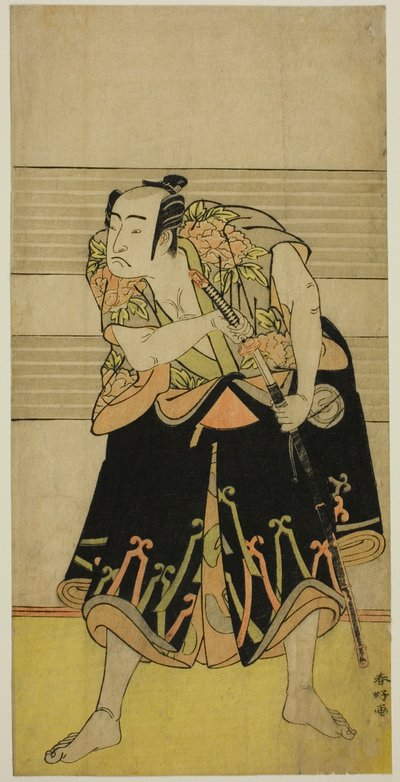 Skådespelaren Sawamura Sojuro III i en oidentifierad roll av Katsukawa Shunkо̄