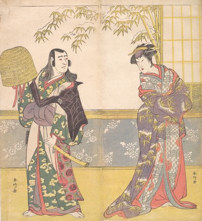 Kabuki ac and rs Sawamura Sojuro Bra plan d Sanogawa Ichimatsu Bra medlem Oh skolans utseende r för r. . . , 1788. av Katsukawa Shunko