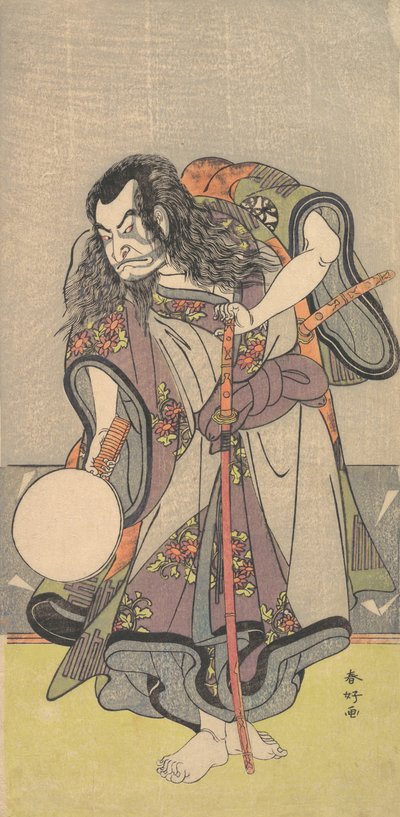 Den första Nakamura Nakazo som en samuraj, ca. 1780. av Katsukawa Shunko