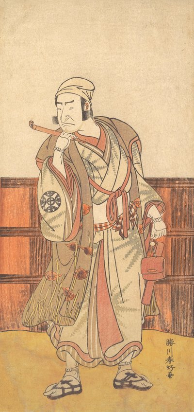 Den första Nakamura Nakazo i rollen som Shimada no Hachizo, april 1783. av Katsukawa Shunko