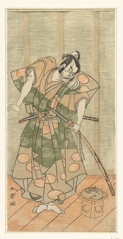 Skådespelaren Otani Hiroemon III som skurk av Katsukawa Shunsho