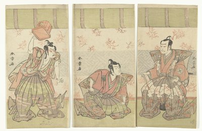 Skådespelare triptyk av Katsukawa Shunsho
