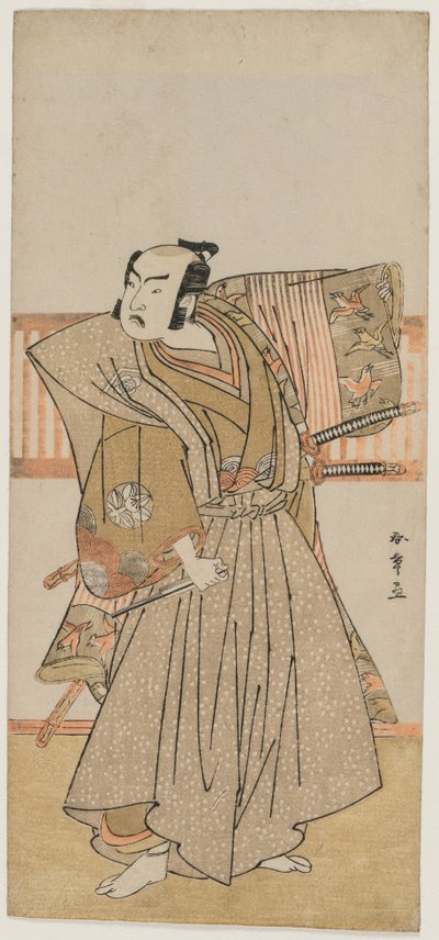 Ichimura Uzaemon IX som Soga no Juro, mitten av 1770-talet. av Katsukawa Shunsho