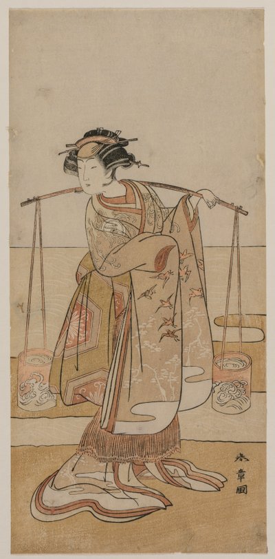 Firande version Vit doktor V som Murasame eller Matsukaze, ännu inte d 1770-talet. av Katsukawa Shunsho