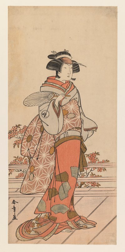 Iwai Hanshiro IV, ca 1785 (träblock i färg) av Katsukawa Shunsho