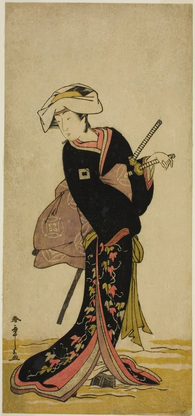 Skådespelaren Ichikawa Danzo IV som Tonase i pjäsen Kanadehon Chushingura, framförd på Morita Theatre under den tredje månaden, 1781 av Katsukawa Shunsho