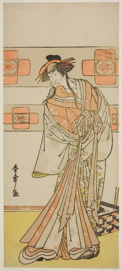 Skådespelaren Ichikawa Monnosuke II som spöke från renegaten Monk Seigen i pjäsen Edo no Hana Mimasu Soga, framförd på Nakamura Theatre under andra månaden, 1783 av Katsukawa Shunsho