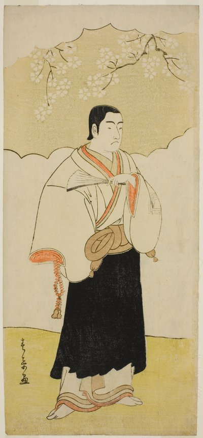 Ichikawa Monnosuke II som munken Renseibo i pjäsen Hatsumombi Kuruwa Soga, uppförd på Nakamura Theatre under den tredje månaden, av Katsukawa Shunsho