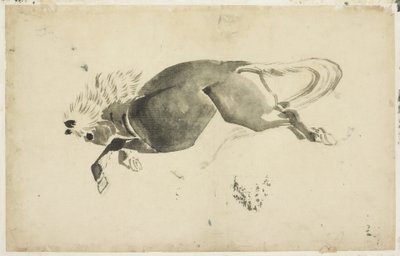 Running Horse, ca 1815-1849 (bläck på papper) av Katsushika (school of) Hokusai