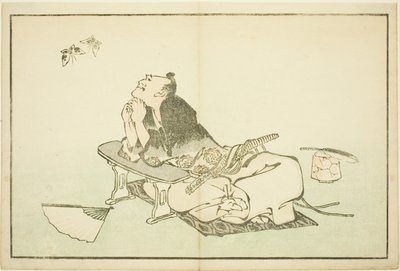 A Philosopher Watching a Pair of Butterflies, från The Picture Book of Realistic Paintings of Hokusai (Hokusai shashin gafu) av Katsushika Hokusai