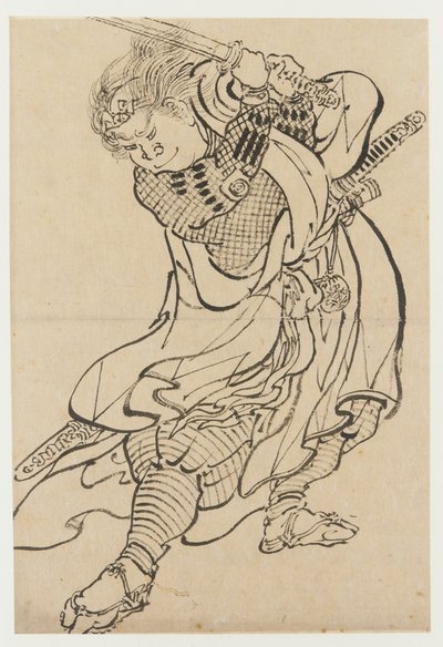 En krigare, slutet av 1700-talet - början av 1800-talet. av Katsushika Hokusai