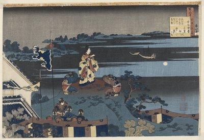 Abe no Nakamaro tittar på månen Abe no Nakamaro (titel på objekt) Dikter av var och en av de 100 poeterna, förklarade av sjuksköterskan. (serietitel) Hyakunin isshu uba ga etoki (serietitel på objekt) av Katsushika Hokusai
