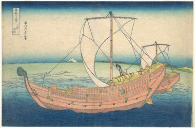 Till havs utanför Kazusa (Kazusa no kairo), ur serien ”De trettiosex vyerna av berget Fuji” (Fugaku sanjūrokkei) av Katsushika Hokusai