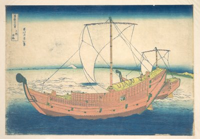 Till havs utanför Kazusa (Kazusa no kairo), ur serien ”De trettiosex vyerna av berget Fuji” (Fugaku sanjūrokkei) av Katsushika Hokusai