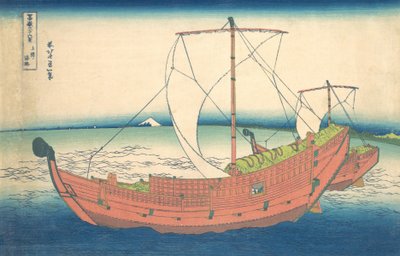 At Sea off Kazusa Kazusa no kairo, från serien Thirty-six Views of Mount Fuji..., ca. 1830-32. av Katsushika Hokusai