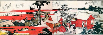 Vid stranden av floden Sumida. av Katsushika Hokusai