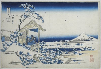 Snöig morgon i Koishikawa Koishikawa yuki no tan (titel på objekt) 36 vyer av berget Fuji (serietitel) Fugaku sanjurokkei (serietitel på objekt) av Katsushika Hokusai