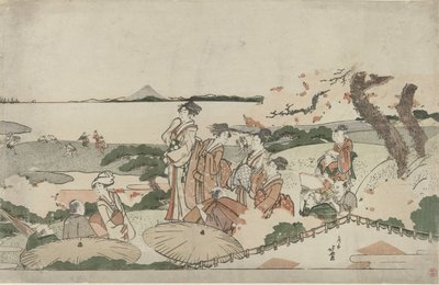 Beundra körsbärsblomningen vid Gotenyama av Katsushika Hokusai