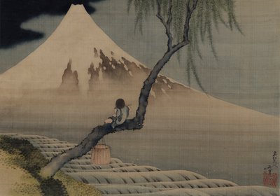 Pojke tittar på berget Fuji, 1839. av Katsushika Hokusai