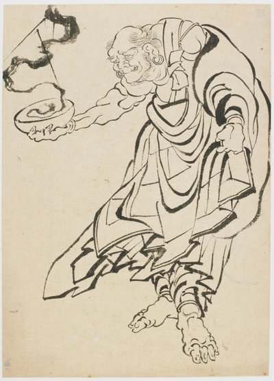 Buddhistisk gestalt, sent 1700-tidigt 1800-tal. av Katsushika Hokusai