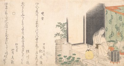 Bur med eldflugor i gryningen på sommaren, ca. 1800. av Katsushika Hokusai