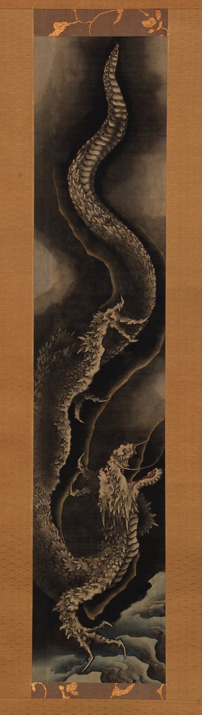 Nedstigande drake av Katsushika Hokusai
