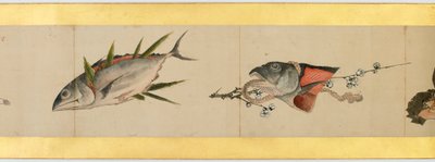 Detalj av Handscroll med diverse bilder, Edo Period av Katsushika Hokusai