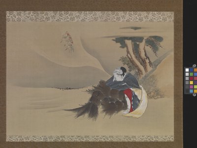 Dream Of The Rush Gatherer (bläck, färger på siden) av Katsushika Hokusai
