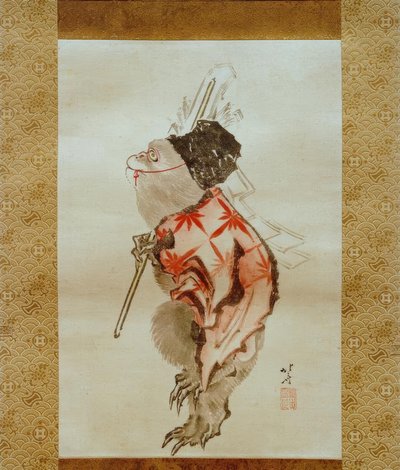 Klädd apa av Katsushika Hokusai
