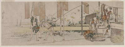 Färgare på jobbet, c. 1800. av Katsushika Hokusai