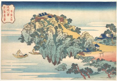 Kvällsskymning vid Jungai (Jungai sekishō), ur serien ”Åtta vyer från Ryūkyūöarna” (Ryūkyū hakkei) av Katsushika Hokusai