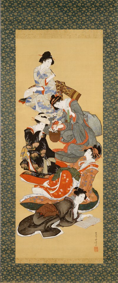 Fem vackra kvinnor av Katsushika Hokusai