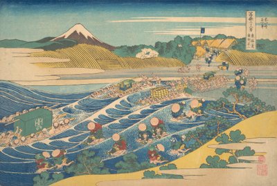 Fuji, från Kanayaonto Urbanity Kanayano Fuji, från Teseries Tir. . . , mygga. 1830-32. av Katsushika Hokusai