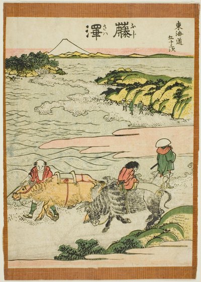 Fujisawa, from the series "Fifty-three Stations of the Tokaido (Tokaido gojusan tsugi)" av Katsushika Hokusai