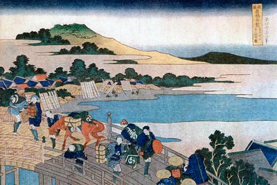 Fukui-bron, provinsen Echizen, c1785-1849. av Katsushika Hokusai