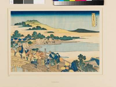 Fukui Bridge i Echizen-provinsen av Katsushika Hokusai