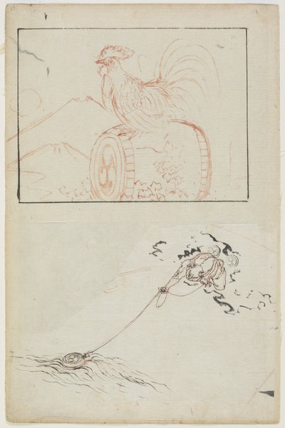 Åskguden och hans trumma av Katsushika Hokusai