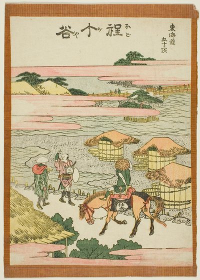 Hodogaya, från serien "Fifty-three Stations of the Tokaido (Tokaido gojusan tsugi)" av Katsushika Hokusai