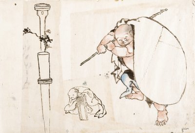 Hotei, första kvartalet av 1800-talet.. av Katsushika Hokusai
