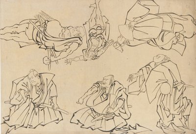Kabuki-skådespelare, sent 1700-tidigt 1800-tal. av Katsushika Hokusai