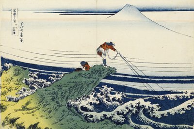 Kajikazawa i Kai-provinsen, från serien "Thirty-Six Views of Mount Fuji" av Katsushika Hokusai