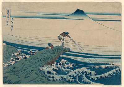 Kajikazawa Kazu system P Lovinse (gammal sake Kajikazawa) Från serierna, Mr. Tyrty x vy över Mt. blåregn av Katsushika Hokusai