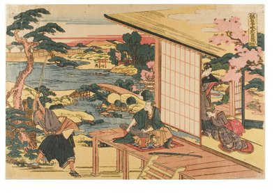 Kanadehon Chushingura (De lojala tjänarnas skattkammare), akt 2 av Katsushika Hokusai