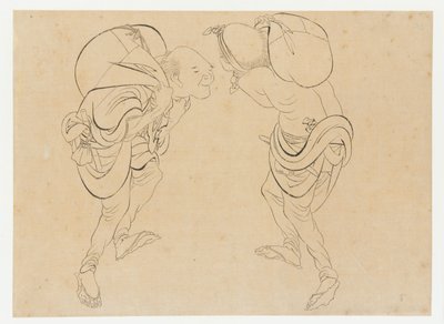 Arbetare, sent 1700-tidigt 1800-tal. av Katsushika Hokusai