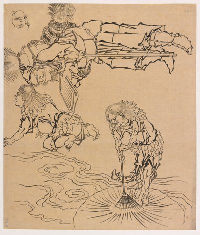 Legendariska varelser, sent 1700-tal - tidigt 1800-tal. av Katsushika Hokusai