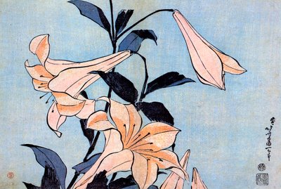 Liljor, c1830. av Katsushika Hokusai