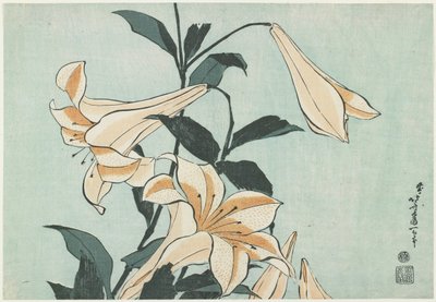 Liljor, c. 1832 av Katsushika Hokusai